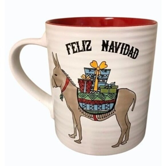 Spectrum Design Oversized Feliz Navidad Merry Christmas Mug with Festive Donkey - Picture 2 of 4